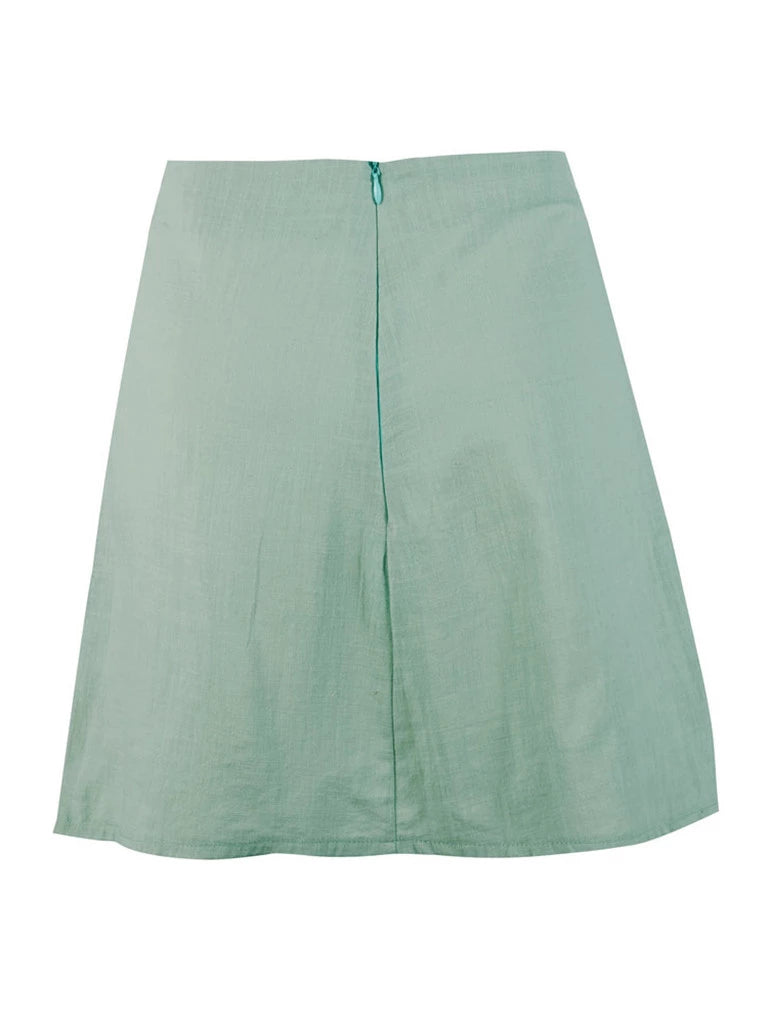 Lovers Mini Skirt in Light Green - VYEN