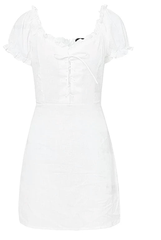 Lily Rose Cottage Dress in white | VYEN